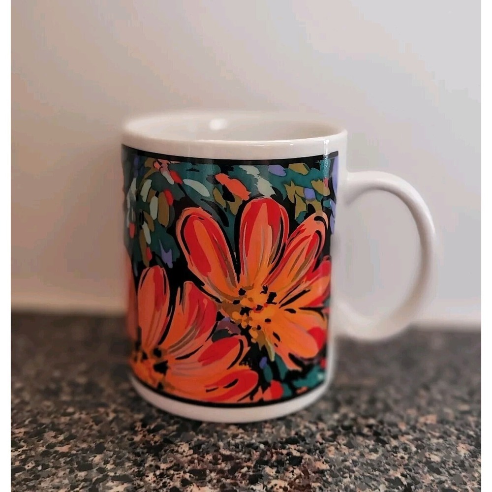 Misono Wild flower Mug #8726 Bright Pop Art Floral wildFlower Boho Garden Paint.